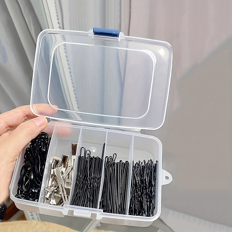 Accessories Travel Jewelry Box - Temizle 5/6-ızgara Taşınabilir Plastik Saç Klipleri