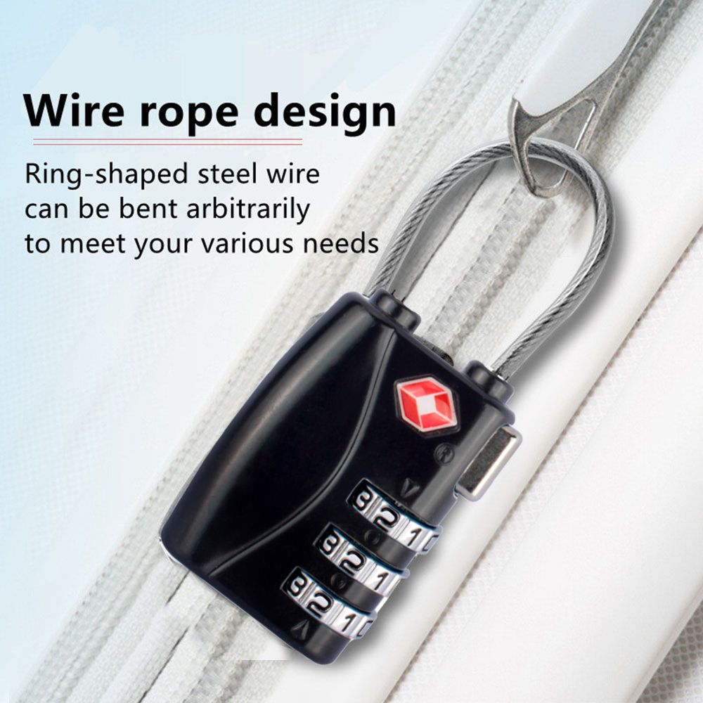 Cable Lock Combination - Su Geçirmez Kablolu Bagaj Kilidi, Çelik