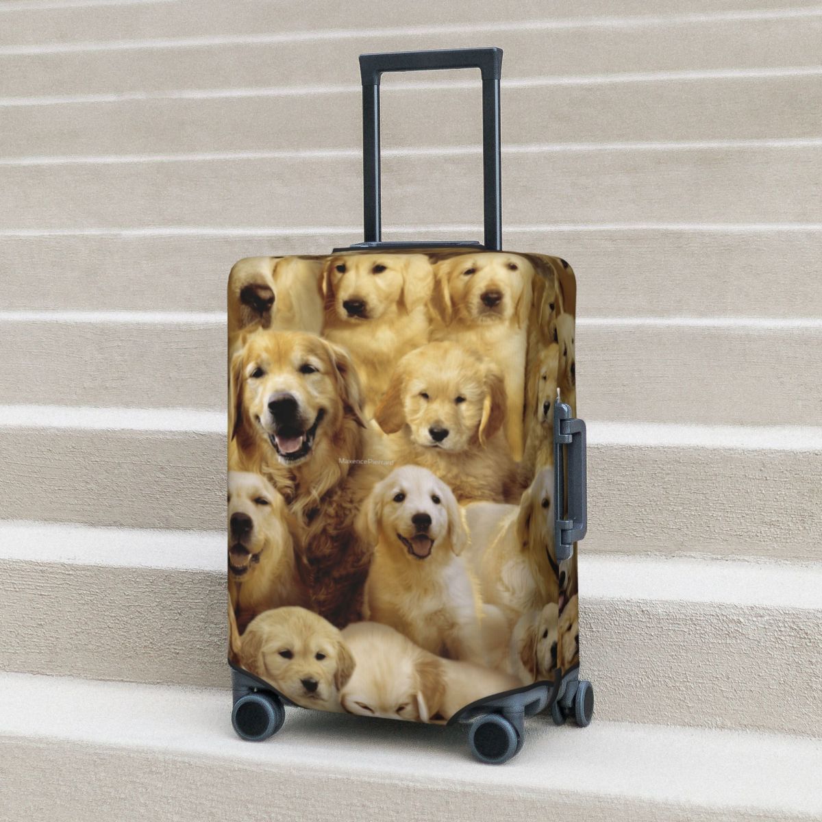 Travel Accessories To 3D Print - Altın Köpek Bavul Kapağı Hayvanlar 3d