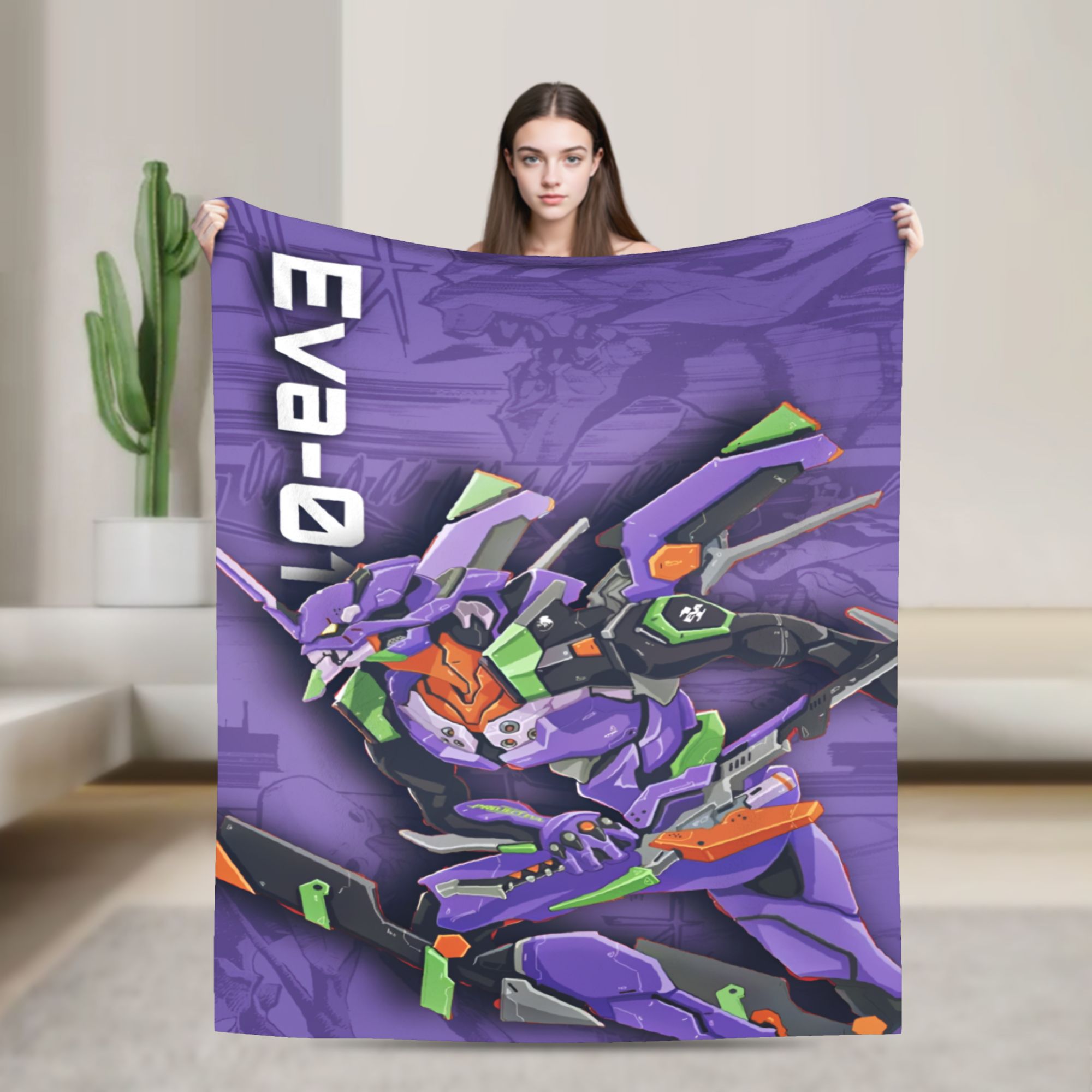 Travel Accessories To 3D Print - Özel 3D Baskılı E-Evangelion Battaniyeleri, Rahat
