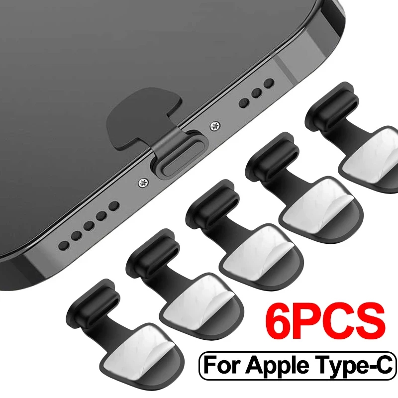 Travel Plug Type C - 1/4/6 Adet Şarj Portu Toz Önleyici
