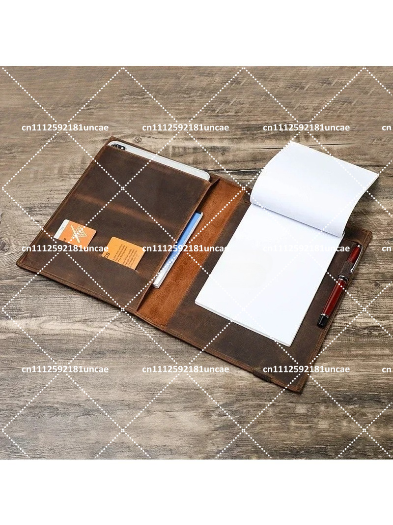 Document Organizer Folder - B5 Retro Deri Belge Klasörü Defter