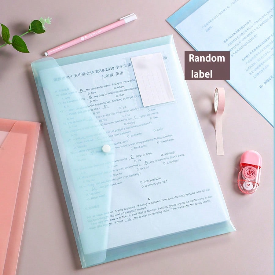 Document Organizer Folder - 10/5 A4 Şeffaf Polipropilen Dosya Klasörü,
