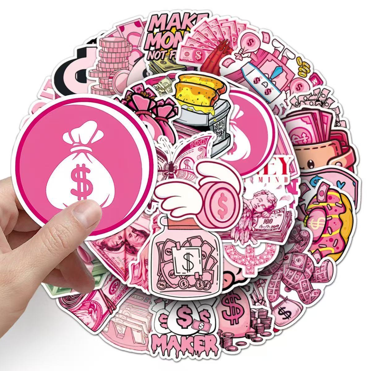 50 adet sevimli pembe dolar pa - Travel Accessories Pink incelemesi ve fiyatı