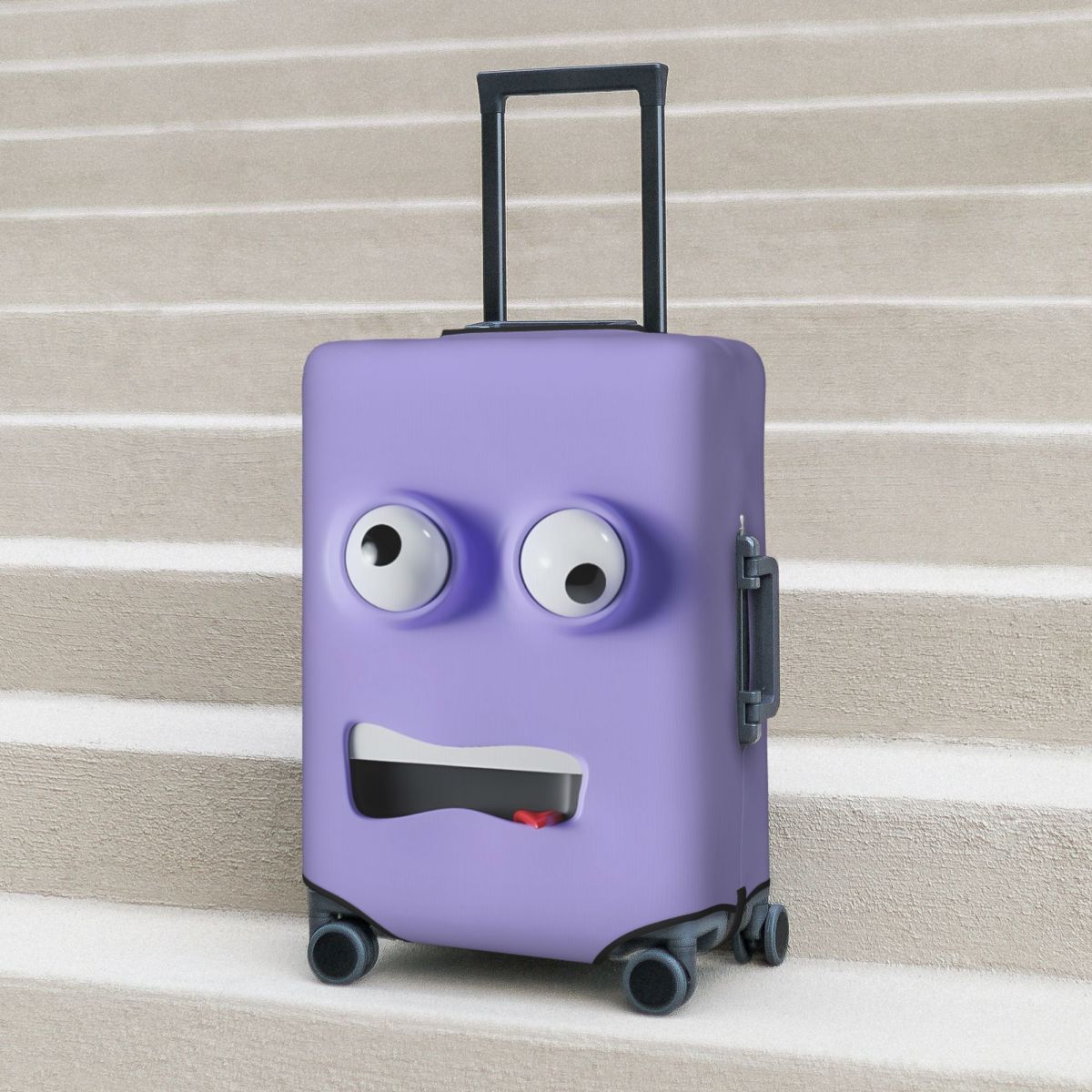 Komik İfade Baskılı Bavul Kapa - Travel Accessories To 3D Print incelemesi ve fiyatı