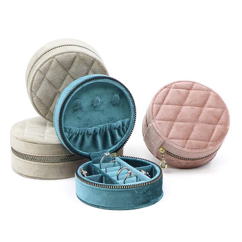 Yuvarlak Elmas Kadife Seyahat  - Accessories Travel Jewelry Box incelemesi ve fiyatı