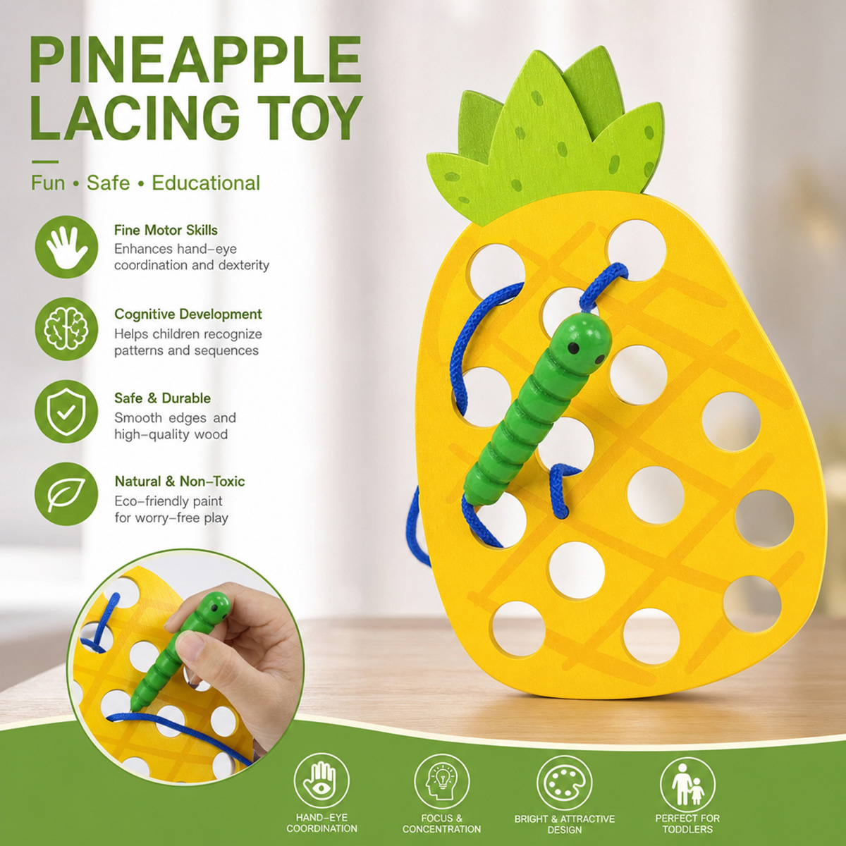 Ahşap İplikleme Oyuncakları, A - Travel Accessories For Baby incelemesi ve fiyatı